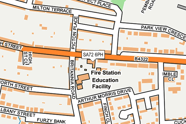 SA72 6PH map - OS OpenMap – Local (Ordnance Survey)