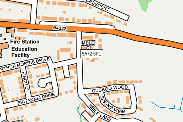 SA72 6PL map - OS OpenMap – Local (Ordnance Survey)