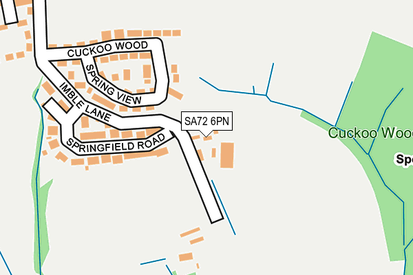 SA72 6PN map - OS OpenMap – Local (Ordnance Survey)