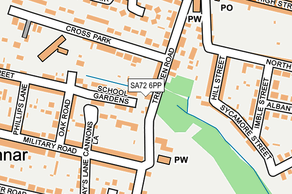 SA72 6PP map - OS OpenMap – Local (Ordnance Survey)