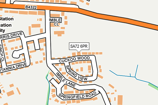 SA72 6PR map - OS OpenMap – Local (Ordnance Survey)