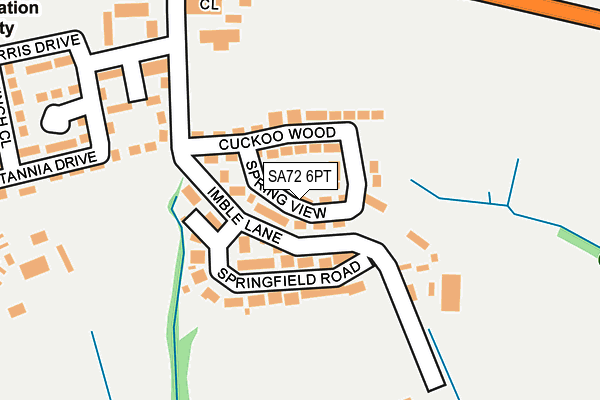 SA72 6PT map - OS OpenMap – Local (Ordnance Survey)