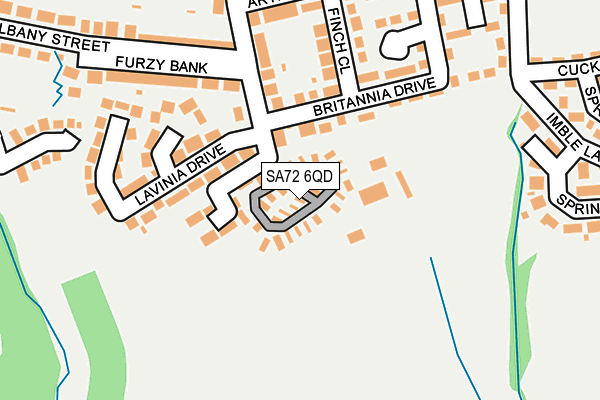 SA72 6QD map - OS OpenMap – Local (Ordnance Survey)