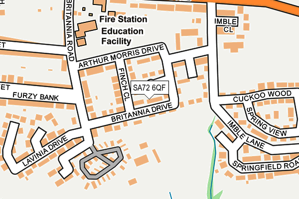 SA72 6QF map - OS OpenMap – Local (Ordnance Survey)