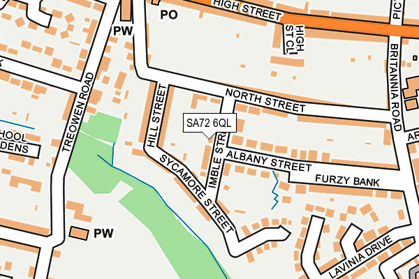 SA72 6QL map - OS OpenMap – Local (Ordnance Survey)