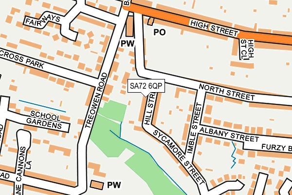 SA72 6QP map - OS OpenMap – Local (Ordnance Survey)
