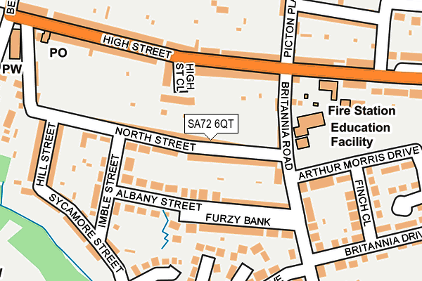 SA72 6QT map - OS OpenMap – Local (Ordnance Survey)