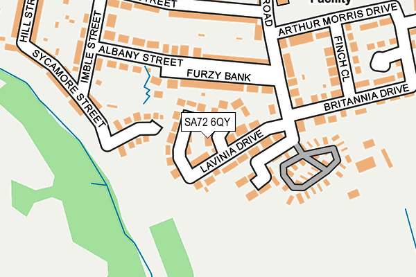 SA72 6QY map - OS OpenMap – Local (Ordnance Survey)