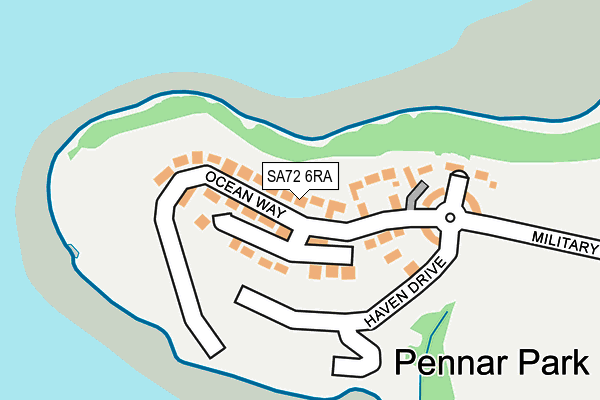 SA72 6RA map - OS OpenMap – Local (Ordnance Survey)