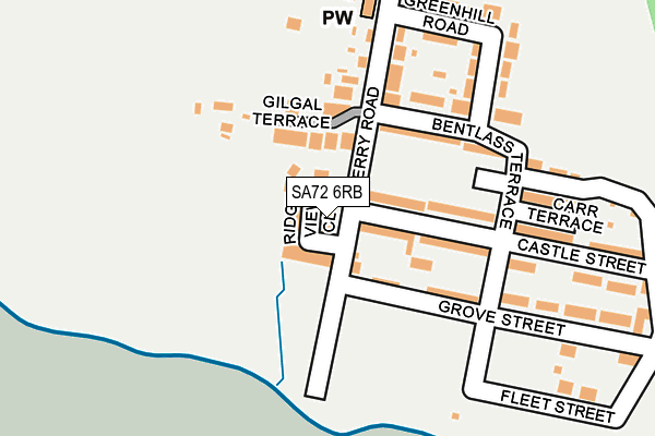 SA72 6RB map - OS OpenMap – Local (Ordnance Survey)