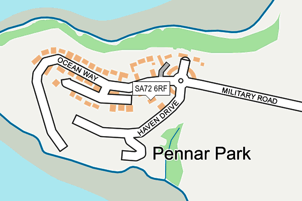 SA72 6RF map - OS OpenMap – Local (Ordnance Survey)