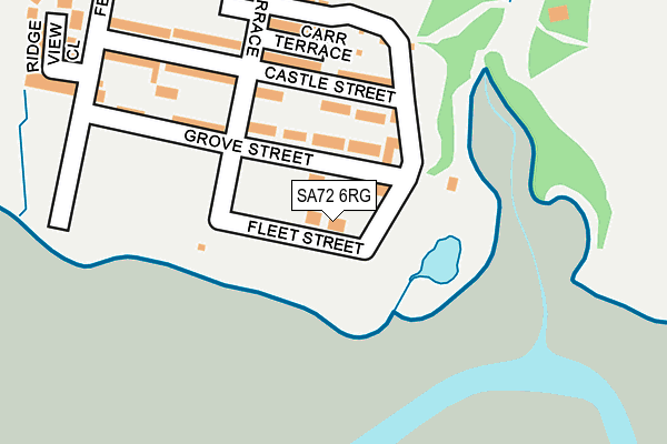 SA72 6RG map - OS OpenMap – Local (Ordnance Survey)