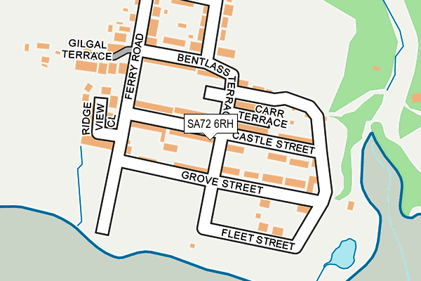 SA72 6RH map - OS OpenMap – Local (Ordnance Survey)