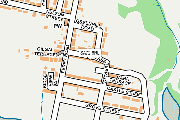 SA72 6RL map - OS OpenMap – Local (Ordnance Survey)