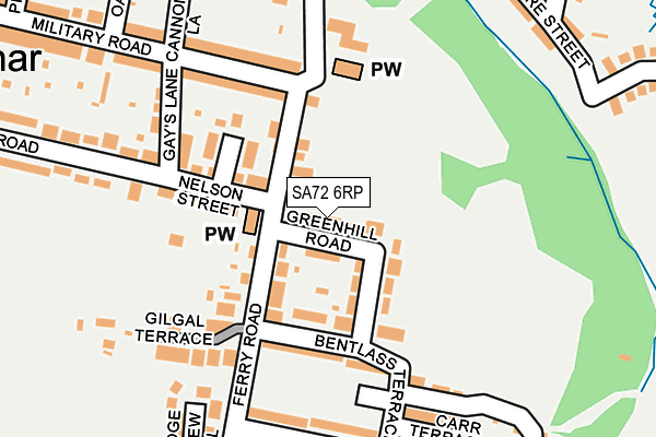 SA72 6RP map - OS OpenMap – Local (Ordnance Survey)