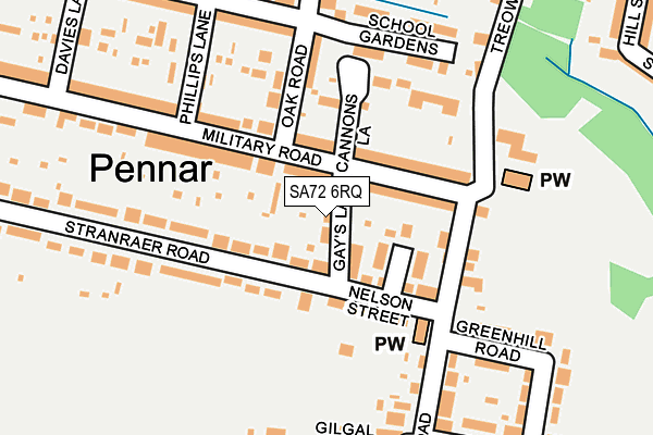 SA72 6RQ map - OS OpenMap – Local (Ordnance Survey)