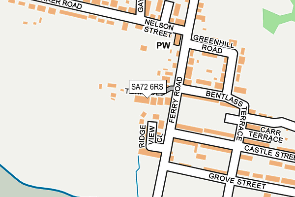 SA72 6RS map - OS OpenMap – Local (Ordnance Survey)