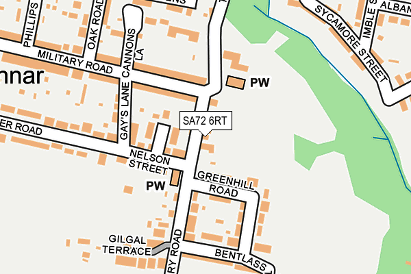 SA72 6RT map - OS OpenMap – Local (Ordnance Survey)