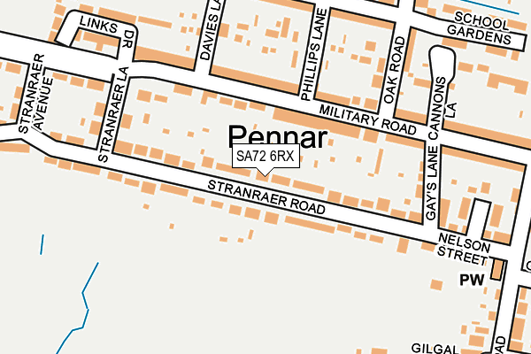 SA72 6RX map - OS OpenMap – Local (Ordnance Survey)