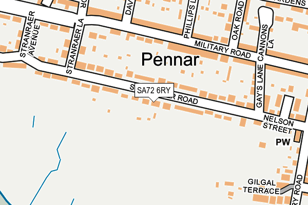 SA72 6RY map - OS OpenMap – Local (Ordnance Survey)
