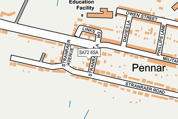 SA72 6SA map - OS OpenMap – Local (Ordnance Survey)
