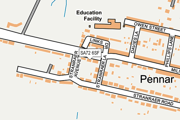 SA72 6SF map - OS OpenMap – Local (Ordnance Survey)