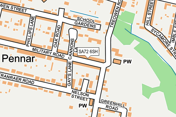 SA72 6SH map - OS OpenMap – Local (Ordnance Survey)