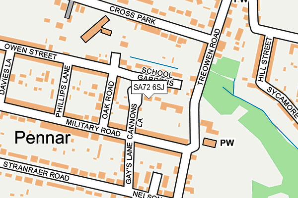 SA72 6SJ map - OS OpenMap – Local (Ordnance Survey)