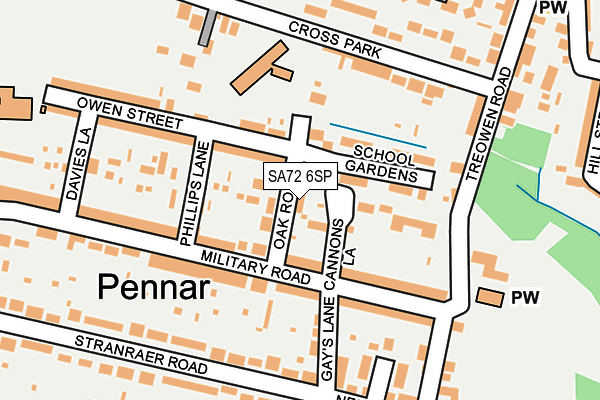 SA72 6SP map - OS OpenMap – Local (Ordnance Survey)