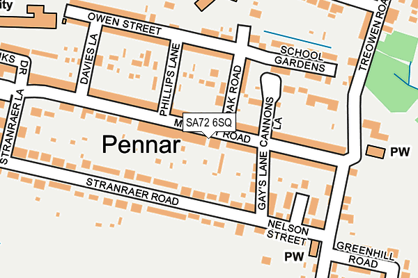 SA72 6SQ map - OS OpenMap – Local (Ordnance Survey)