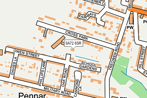 SA72 6SR map - OS OpenMap – Local (Ordnance Survey)