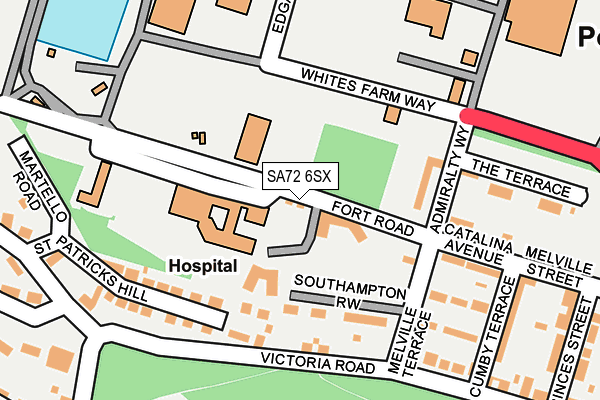 SA72 6SX map - OS OpenMap – Local (Ordnance Survey)