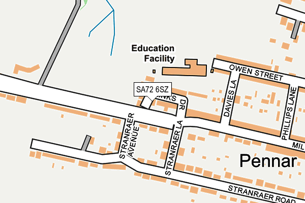 SA72 6SZ map - OS OpenMap – Local (Ordnance Survey)