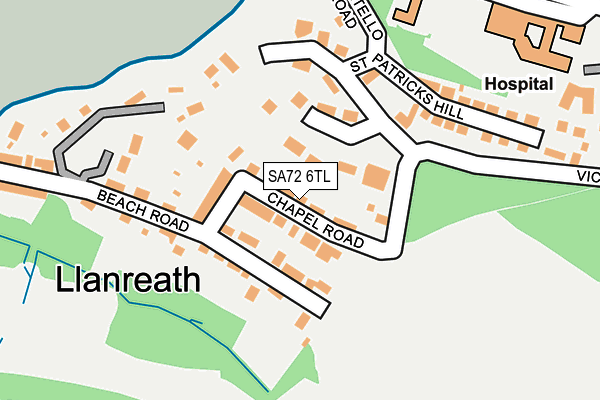 SA72 6TL map - OS OpenMap – Local (Ordnance Survey)