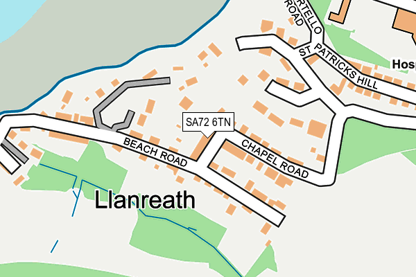 SA72 6TN map - OS OpenMap – Local (Ordnance Survey)
