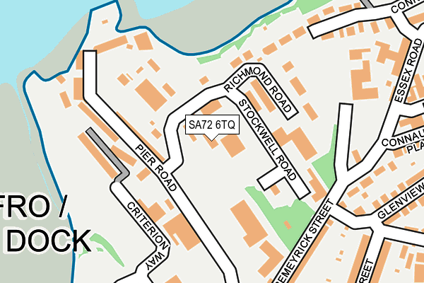 SA72 6TQ map - OS OpenMap – Local (Ordnance Survey)