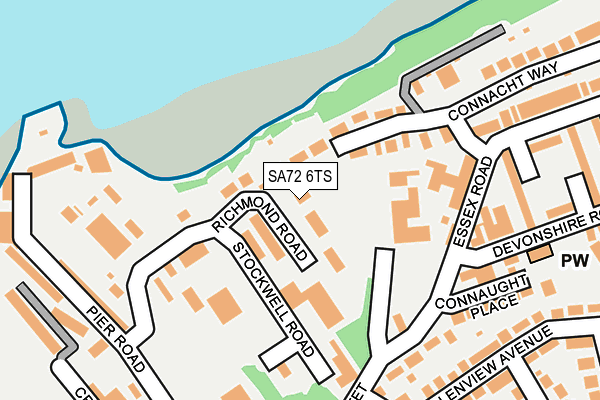 SA72 6TS map - OS OpenMap – Local (Ordnance Survey)