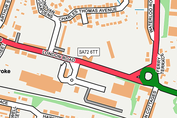 SA72 6TT map - OS OpenMap – Local (Ordnance Survey)