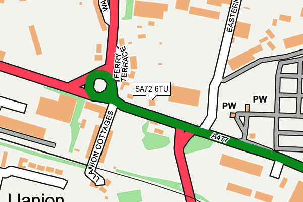 SA72 6TU map - OS OpenMap – Local (Ordnance Survey)