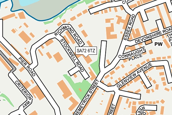 SA72 6TZ map - OS OpenMap – Local (Ordnance Survey)