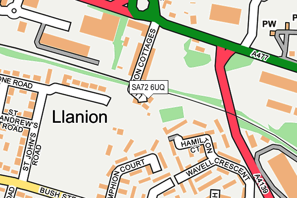 SA72 6UQ map - OS OpenMap – Local (Ordnance Survey)