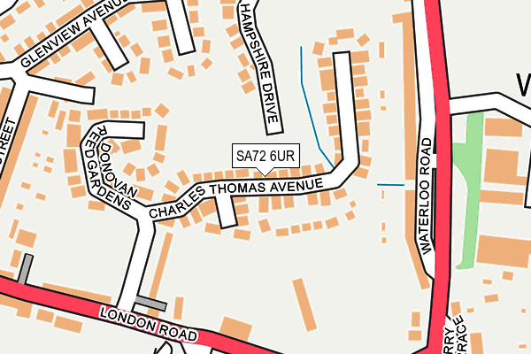 SA72 6UR map - OS OpenMap – Local (Ordnance Survey)
