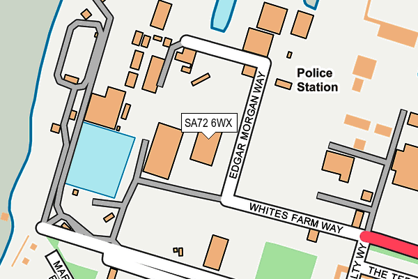 SA72 6WX map - OS OpenMap – Local (Ordnance Survey)