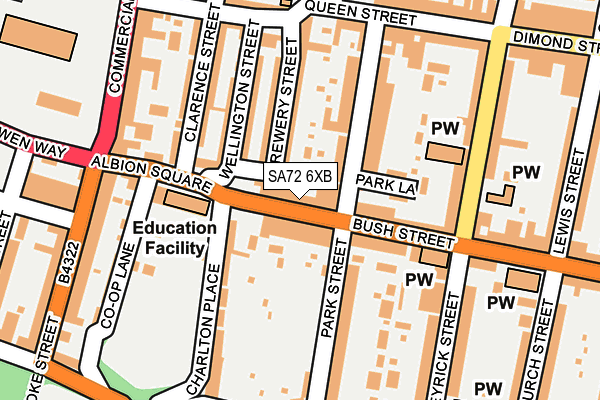 SA72 6XB map - OS OpenMap – Local (Ordnance Survey)