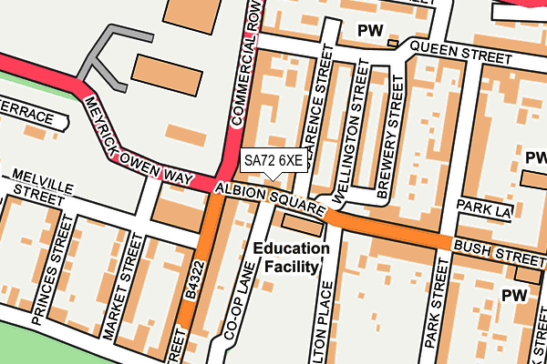 SA72 6XE map - OS OpenMap – Local (Ordnance Survey)