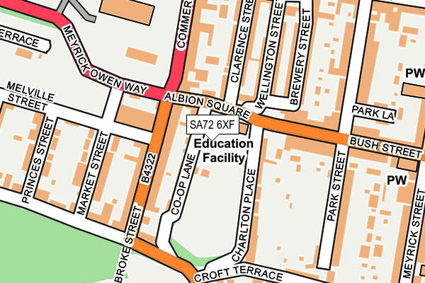 SA72 6XF map - OS OpenMap – Local (Ordnance Survey)