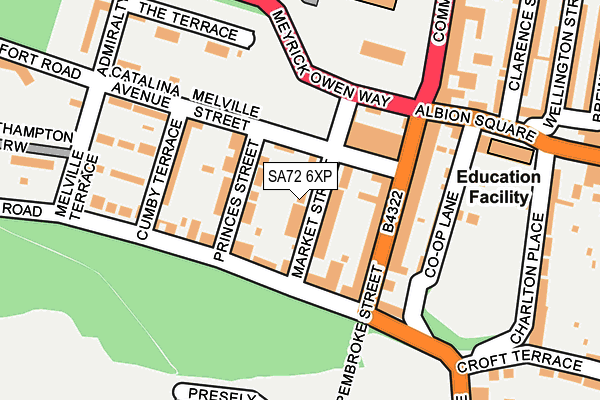 SA72 6XP map - OS OpenMap – Local (Ordnance Survey)