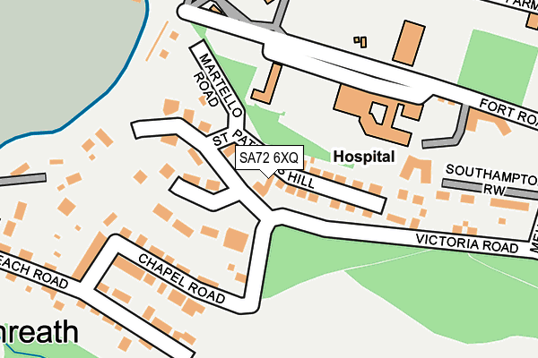 SA72 6XQ map - OS OpenMap – Local (Ordnance Survey)