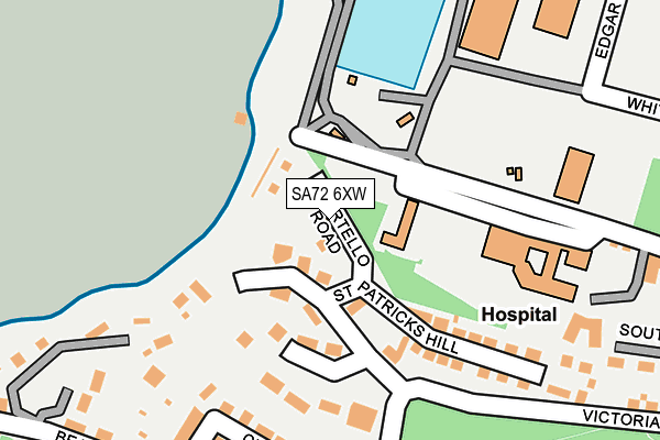 SA72 6XW map - OS OpenMap – Local (Ordnance Survey)