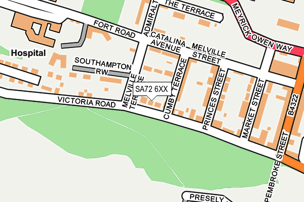 SA72 6XX map - OS OpenMap – Local (Ordnance Survey)